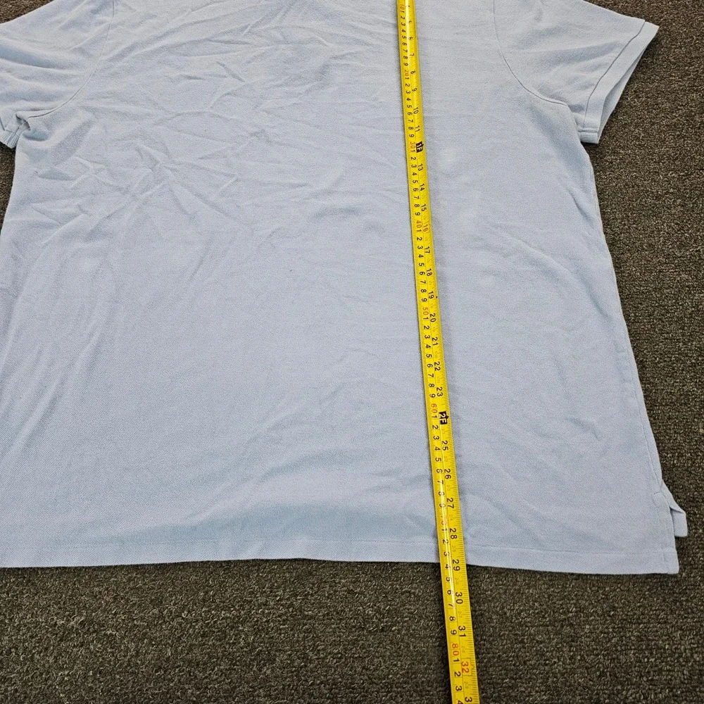 Polo Ralph Lauren Men XXL Custom‎ Slim Fit Polo Shirt Light Blue Short Sleeve